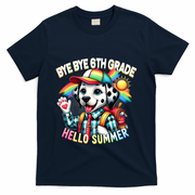 Graduation Bye Bye 6th Grade Hello 7th Grade Hello Summer Gift T-Shirt - Navy