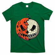 Golf Ball Costume Pumpkin Skull Halloween Golf Player T-Shirt - Irish Green