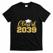Golden Class Of 2039 Graduation Graduate School T-Shirt - Black