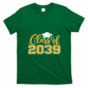 Golden Class Of 2039 Graduation Graduate School T-Shirt - Irish Green