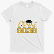 Golden Class Of 2039 Graduation Graduate School T-Shirt - White