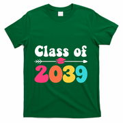 Groovy Class Of 2039 Graduation Senior 2039 T-Shirt - Green