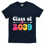 Groovy Class Of 2039 Graduation Senior 2039 T-Shirt - Navy