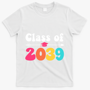 Groovy Class Of 2039 Graduation Senior 2039 T-Shirt - White