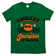 Groovy Coolest Pumpkin In The Patch Halloween For Boy Kids T-Shirt - Irish Green