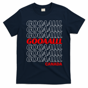 GOOOOALLL Canada Soccer Fan Apparel for Game Day T-Shirt - Navy Blue