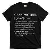 Grandmother Definition Funny Grandma T-Shirt - Black