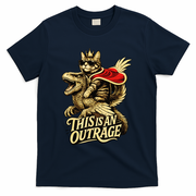 Goddammit Donut Funny Book Lover This Is An Outrage T-Shirt - Navy