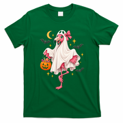 Ghost Flamingo Halloween Costume Trick Or Treat T-Shirt - Irish Green