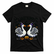 Goosebumps Geese Funny Halloween Witches Hat T-Shirt - Black