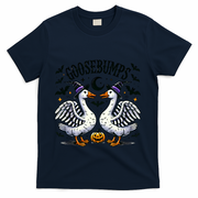 Goosebumps Geese Funny Halloween Witches Hat T-Shirt - Navy