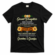 Granddaughter Graduation Grandparents From Grandma & Grandpa T-Shirt - Black