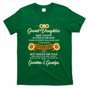 Granddaughter Graduation Grandparents From Grandma & Grandpa T-Shirt - Green