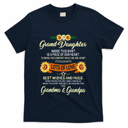 Granddaughter Graduation Grandparents From Grandma & Grandpa T-Shirt - Navy