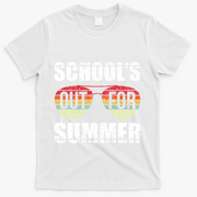 Graduation Gift Schools Out For Summer Students Teacher T-Shirt - White