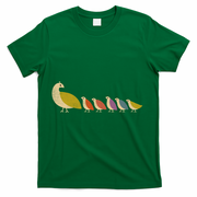 Get Happy Partridge Bird Family T-Shirt - Green