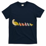 Get Happy Partridge Bird Family T-Shirt - Navy