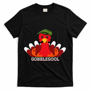 Gobblegool Italian Gobble Turkey Day Fall Thanksgiving T-Shirt - Black