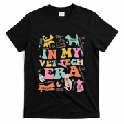 Groovy In My Vet Tech Era Monogrammed Veterinarian Grad T-Shirt - Black