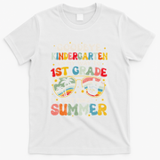 Goodbye Kindergarten Graduation To 1st Grade Hello Summer T-Shirt - White