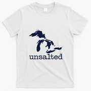 Great Lakes Not Salty Upper Peninsula Gift The UP Michigan T-Shirt - White