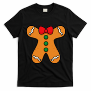 Gingerbread Man Body Costume For Halloween Or Christmas T-Shirt - Black
