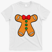 Gingerbread Man Body Costume For Halloween Or Christmas T-Shirt - White