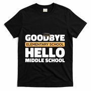 Goodbye Middle School Hello High School 8th Grade Graduation T-Shirt - Black