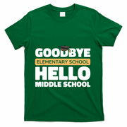 Goodbye Middle School Hello High School 8th Grade Graduation T-Shirt - Green