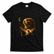 Guinea Pig Cosmic Adventure Art for Animal Lovers T-Shirt - Black