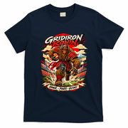 Gridiron Ronin – Bigfoot Samurai Football Warrior T-Shirt - Navy Blue