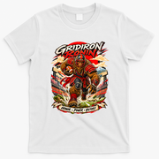 Gridiron Ronin – Bigfoot Samurai Football Warrior T-Shirt - White