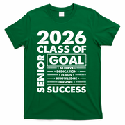 Goal Success Class Of 2026 Senior Grad Graduation T-Shirt - Green