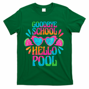 Goodbye School Hello Pool Watermelon Last Day Of School T-Shirt - Green