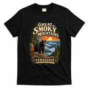 Great Smoky Mountains Bear Artwork for Tennessee Lovers T-Shirt - Black