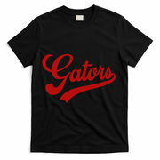 Gators School Spirit Mascot Logo Team Sports T-Shirt - Black