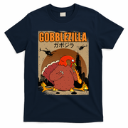 Gobblezilla Turkey Thanksgiving T-Shirt - Navy