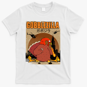 Gobblezilla Turkey Thanksgiving T-Shirt - White