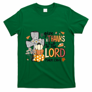 Give Thanks To The Lord Christian Fall T-Shirt - Green
