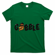Gobble Turkey Thanksgiving Holiday Cute T-Shirt - Green