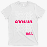 GOOAAALLL USA Soccer Fans Goal T-Shirt - White