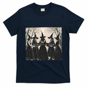 Girls Will Be Girls Halloween Witch T-Shirt - Navy Blue