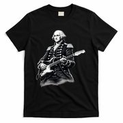 George Washington Guitar Rock Music T-Shirt - Black