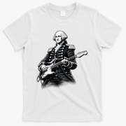George Washington Guitar Rock Music T-Shirt - White