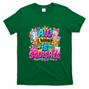 Girls Who Love A Squishy Colorful All I Want Is Squishies T-Shirt - Irish Green