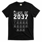 Grow With Me Class Of 2037 Handprint Kindergarten Graduation T-Shirt - Black