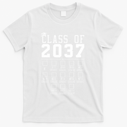 Grow With Me Class Of 2037 Handprint Kindergarten Graduation T-Shirt - White