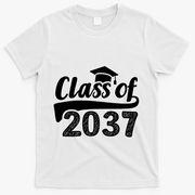 Grow With Me Class Of 2037 Graduation Preschool T-Shirt - White