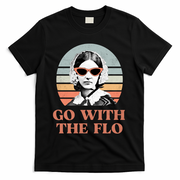 Go With The Flo Funny Nursing T-Shirt - Black