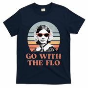 Go With The Flo Funny Nursing T-Shirt - Navy